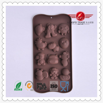 Moule drôle de gâteau de chocolat de forme animale de silicone